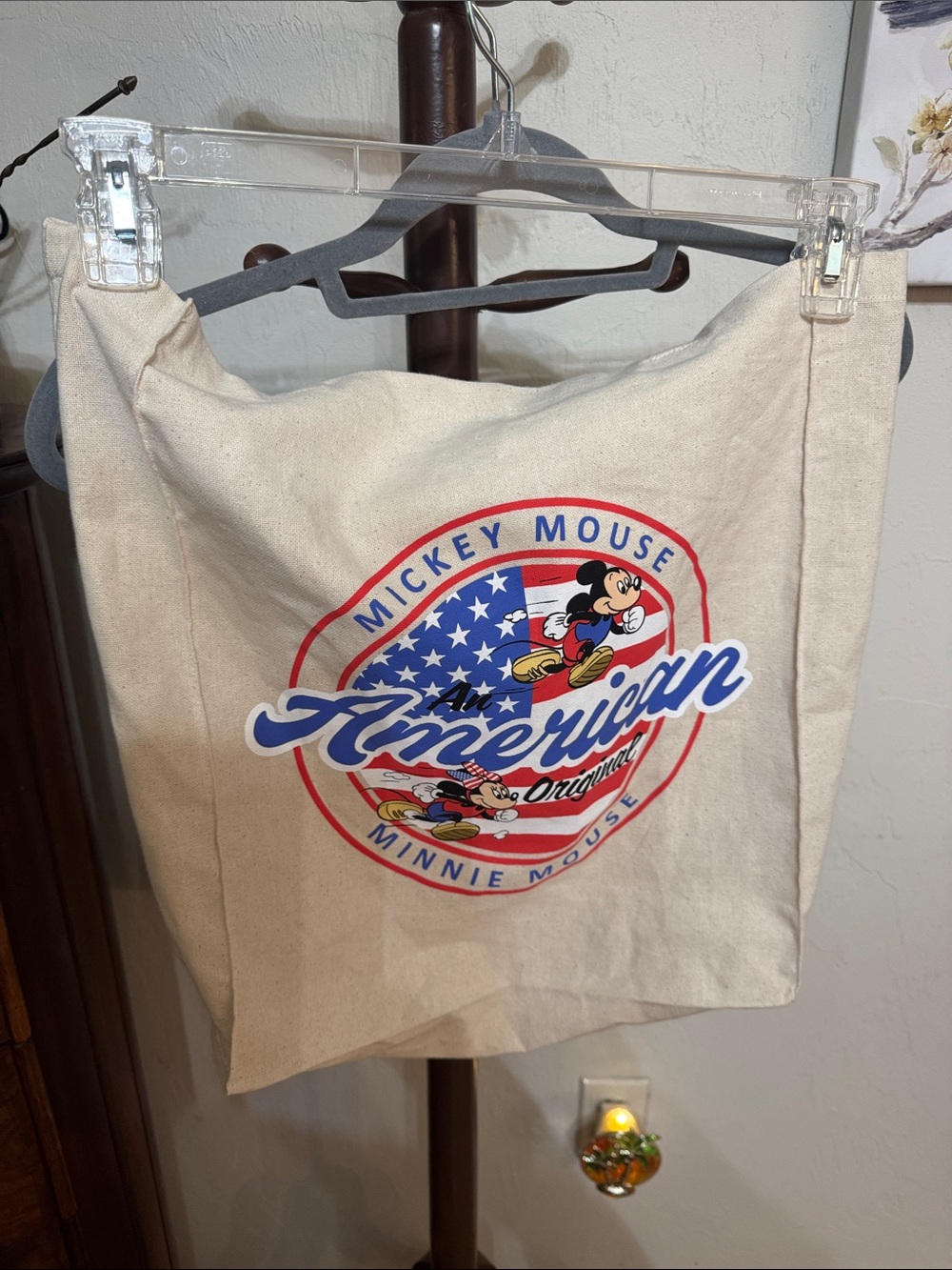 Mickey Mouse American Canvas Tote Bag - Cream
